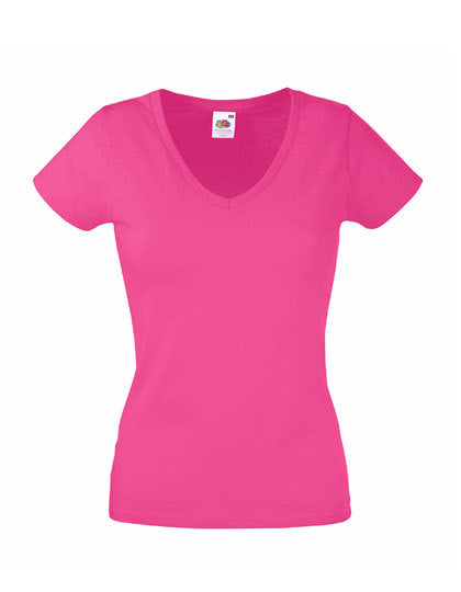 Fruit of the Loom Lady-Fit Valueweight V-Neck T - 61-398-0