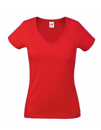 Fruit of the Loom Lady-Fit Valueweight V-Neck T - 61-398-0