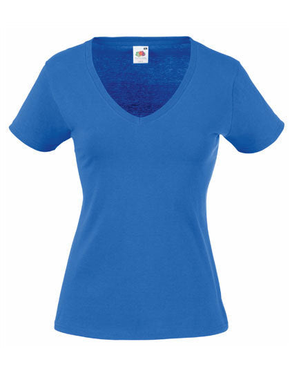 Fruit of the Loom Lady-Fit Valueweight V-Neck T - 61-398-0