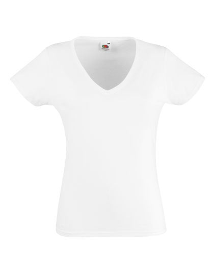 Fruit of the Loom Lady-Fit Valueweight V-Neck T - 61-398-0